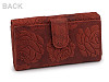 Cartera de piel con flores para mujer 