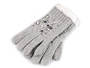 Dámské vlněné rukavice s kožíškem, zateplené