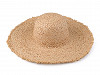 Dámsky klobúk / slamák na dozdobenie s ostrapkaným okrajom