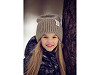 Women's / girls' winter hat knitted with a wide brim