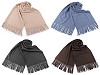 Sciarpa / Scialle con frange, invernale, con nappa, dimensioni: 65 x 190 cm