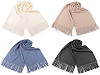 Winter Plaid Fringe Scarf / Shawl Wrap with Tassel 65x190 cm