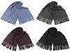 Sciarpa / Scialle con frange, invernale, con nappa, dimensioni: 65 x 190 cm