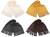 Sciarpa / Scialle con frange, invernale, con nappa, dimensioni: 65 x 190 cm