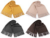Winter Plaid Fringe Scarf / Shawl Wrap with Tassel 65x190 cm
