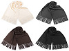 Winter Plaid Fringe Scarf / Shawl Wrap with Tassel 65x190 cm