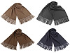 Sciarpa / Scialle con frange, invernale, con nappa, dimensioni: 65 x 190 cm