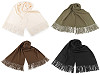 Winter Plaid Fringe Scarf / Shawl Wrap with Tassel 65x190 cm