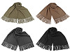 Winter Plaid Fringe Scarf / Shawl Wrap with Tassel 65x190 cm