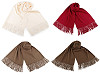 Winter Plaid Fringe Scarf / Shawl Wrap with Tassel 65x190 cm