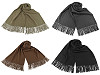 Sciarpa / Scialle con frange, invernale, con nappa, dimensioni: 65 x 190 cm