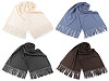 Winter Plaid Fringe Scarf / Shawl Wrap with Tassel 65x190 cm