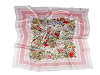 Pañuelo de raso, flores de prado 70 x 70 cm