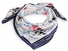 Saténový šátek květy 70x70 cm