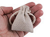 Geschenkbeutel 6 x 8 cm Leinen