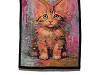  Tuch/Schal mit Fransen Katzen 60 x 190 cm