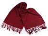 Cashmere type scarf with fringes 70x180 cm