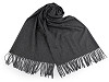 Cashmere type scarf with fringes 70x180 cm