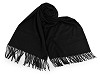 Cashmere type scarf with fringes 70x180 cm