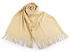 Cashmere type scarf with fringes 70x180 cm