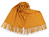 Cashmere type scarf with fringes 70x180 cm