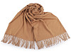 Cashmere type scarf with fringes 70x180 cm