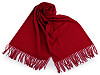 Cashmere type scarf with fringes 70x180 cm