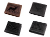 Portafoglio in pelle da uomo, per cacciatori, pescatori, motociclisti, dimensioni: 9,5 x 12 cm