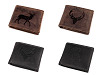 Portafoglio in pelle da uomo, per cacciatori, pescatori, motociclisti, dimensioni: 9,5 x 12 cm