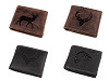 Cartera de piel para hombre para cazadores, pescadores, moteros 9,5x12 cm