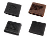 Cartera de piel para hombre para cazadores, pescadores, moteros 9,5x12 cm
