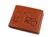 Pánska peňaženka kožená pre poľovníkov, rybárov, motorkárov 9,5x12 cm