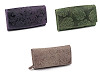 Women's Leather Wallet, Rose, Ornaments 9.5x18 cm