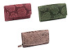 Portefeuille en cuir pour femme, Rose, Ornements, 9,5 x 18 cm
