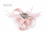 Brooch / Hair Ornament Flower with Feathers