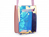 Small crossbody handbag / purse, holographic 15x20.5 cm
