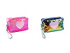 Trousse de maquillage double face avec sequins, Cœur