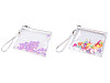 Trousse / astuccio per cosmetici, con paillettes sciolte, dimensioni: 14,5 x 17 cm