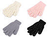 Ladies / Girls Knitted Gloves with Rhinestones