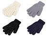 Ladies / Girls Knitted Gloves with Rhinestones