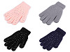 Gants tricotés femme/fille avec strass