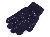 Ladies / Girls Knitted Gloves with Rhinestones