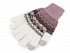 Dámské / dívčí pletené rukavice norský vzor (1 pár)