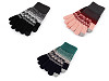 Strickhandschuhe für Damen/Mädchen Norwegermuster