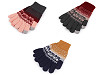 Strickhandschuhe für Damen/Mädchen Norwegermuster