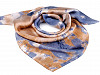 Saténový šátek batikovaný 70x70 cm (1 ks)