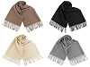 Sciarpa / Plaid invernale, con frange, dimensioni: 65 x 180 cm