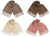 Winter scarf / plaid with fringes 65x180 cm