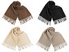 Sciarpa / Plaid invernale, con frange, dimensioni: 65 x 180 cm