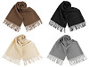 Winter scarf / plaid with fringes 65x180 cm